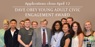 Dave Obey Young Adult Civic Engagement Award - Applications close April 12