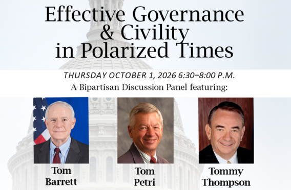 Effective Governance & Civility in Polarized Times Thursday October 1, 2026 6:30–8:00 p.m.